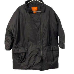 Joe‎ Fresh Womens Mock Neck Puffer Jacket Size Large Black Coat